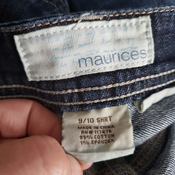 Maurices Morgan New Boot Denim Blue Jeans Women's 9/10 Short Dark Wash Classic - Picture 7 of 9